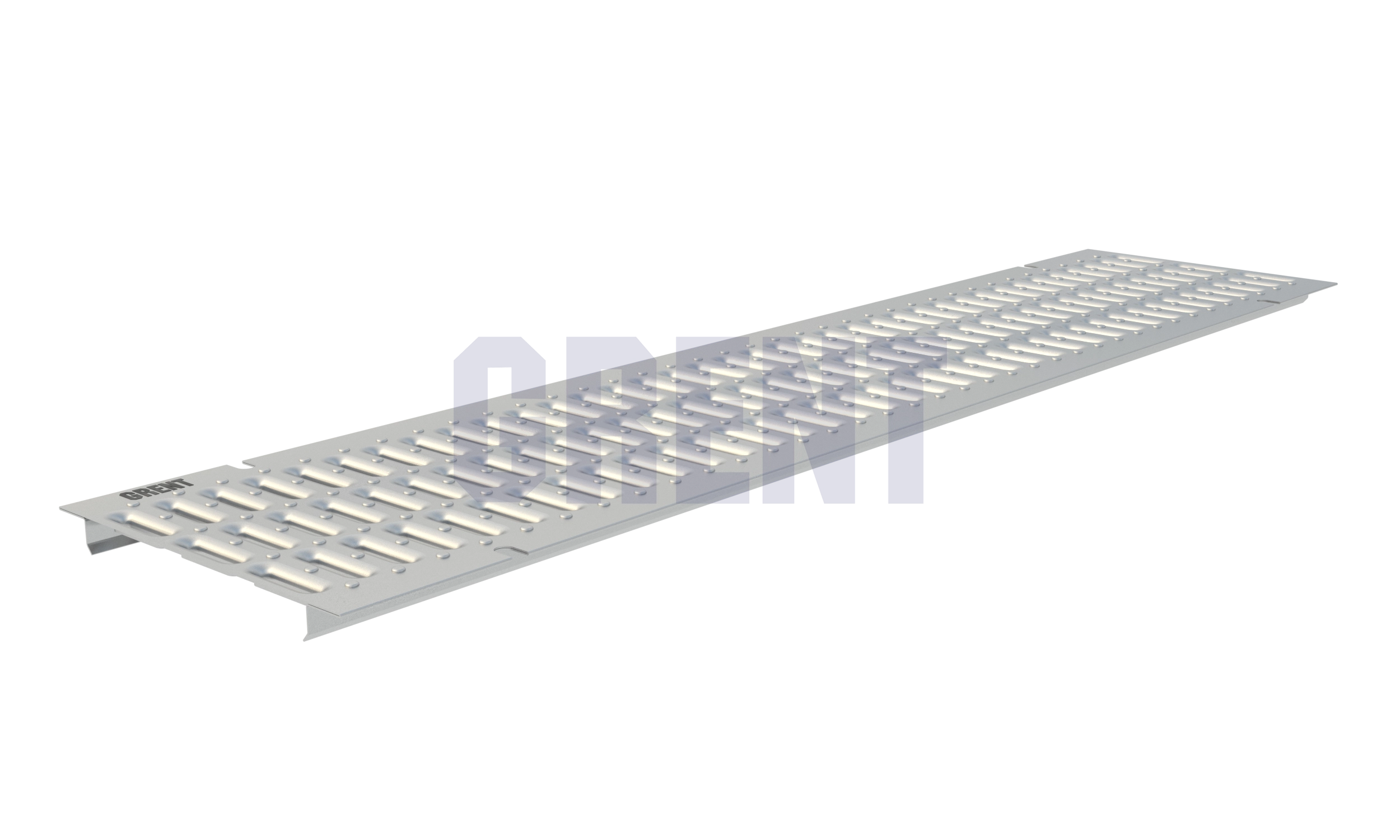 Штампованная решетка водоотводная из оцинкованной стали GRENT PlasT 200