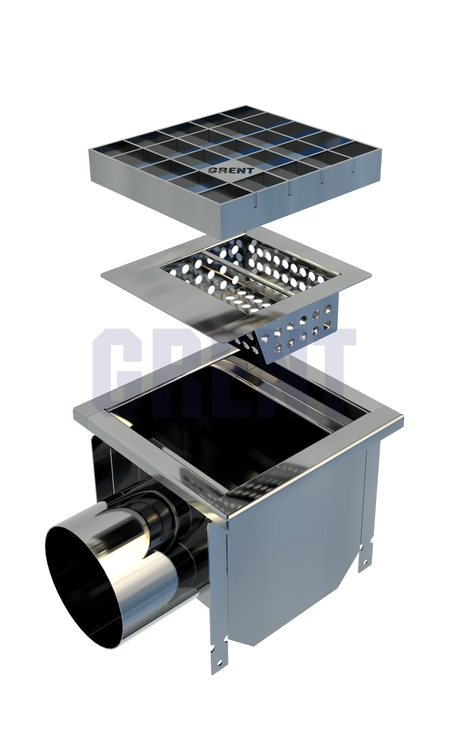 Трап GRENT KV 200. БВ. 110 (выход сбоку)