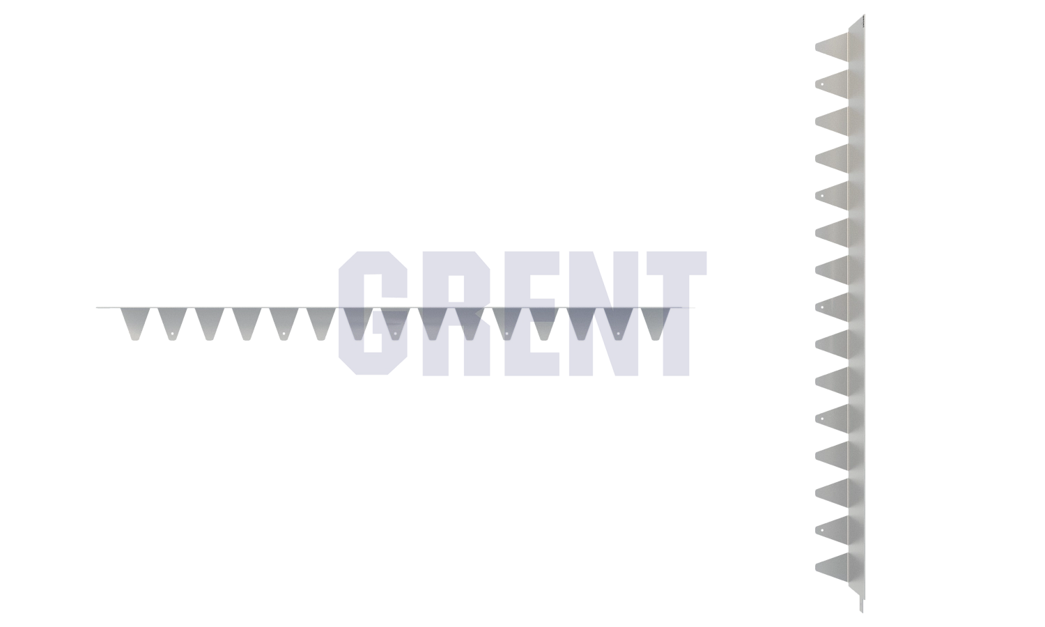 Бордюр стальной GRENT BR L-образный 1200*150, 1,5, нержавеющий