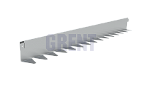 Бордюр стальной GRENT BR L-образный 1200*110, сталь 1.5 мм, оцинкованный Бордюр стальной GRENT BR L-образный 1200*110, сталь 1.5 мм, оцинкованный